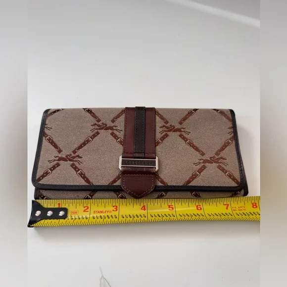 Longchamp Logo Canvas Wallet - Picture 7 of 9